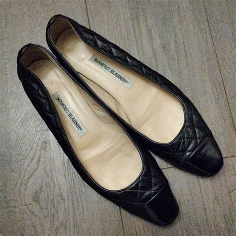 Manolo Blahnik Shoes Manolo Blahnik Quilted Leather Cap Toe Flats