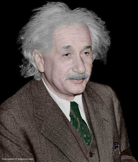 Albert Einstein Large Picture Color Head And Shoulders 1 Oct 1940