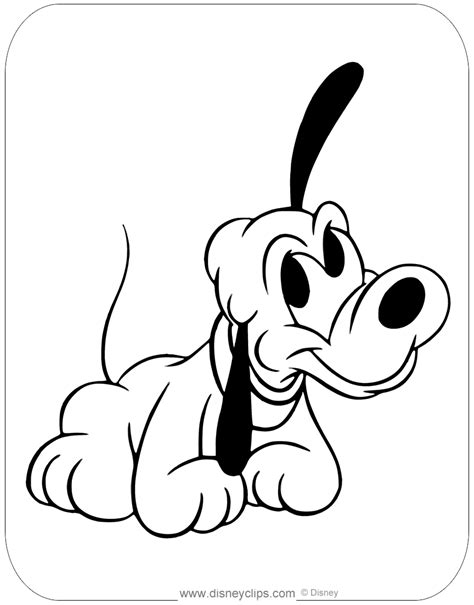 Coloring Pages Disney Baby Pluto
