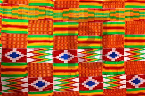 Illustration Of Colorful Kente Cloth From Ghana West Africa Stock Photo