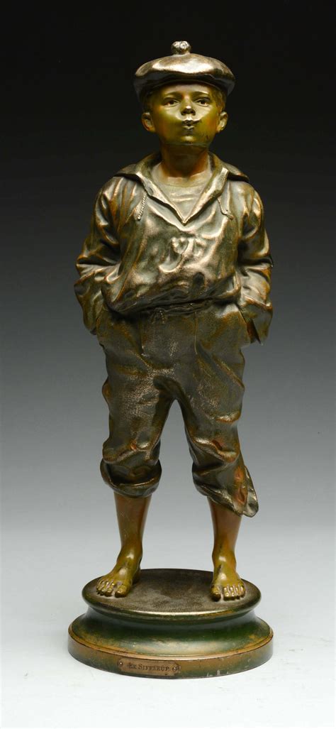 Lot Detail Brass Whistling Boy Statue