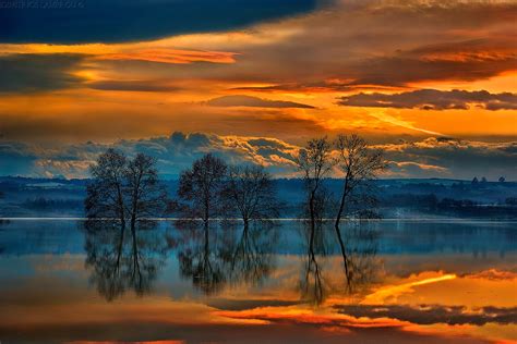 Lakecool Images Reflection Greece Trees Sunset Fresh