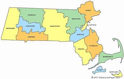 Massachusetts County Map Maps Counties Printable Ma