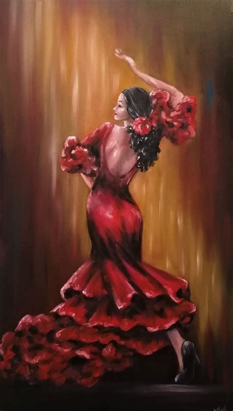 Flamenco Dancer Painting Flamenco Painting Sensual Etsy Artofit