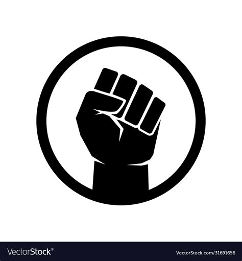 Raised Fist Symbol Black Lives Matter Fist Sign Vector Image