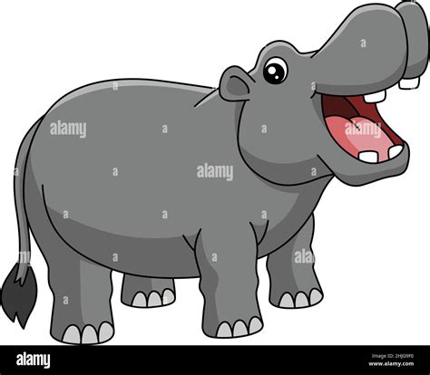 Hippo Cartoon Clipart Vector Illustration Stock Vector Image And Art Alamy