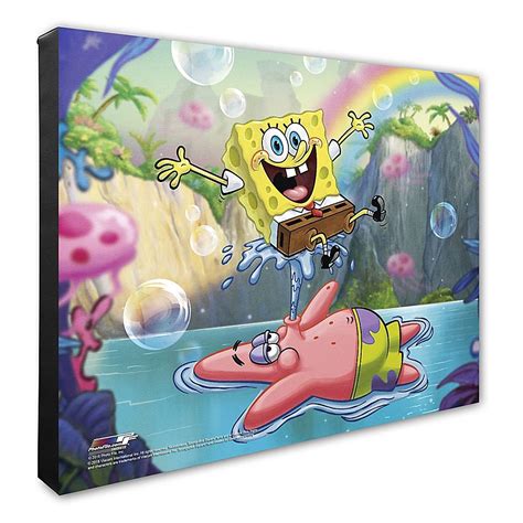 Spongebob Squarepants 16 X 20 Canvas Photo Wall Art Multi Spongebob