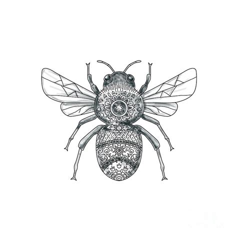 Bumble Bee Mandala Tattoo Digital Art By Aloysius Patrimonio Fine Art