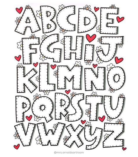 20 Moldes Diferentes De Letras Do Alfabeto Para Colorir Ac0