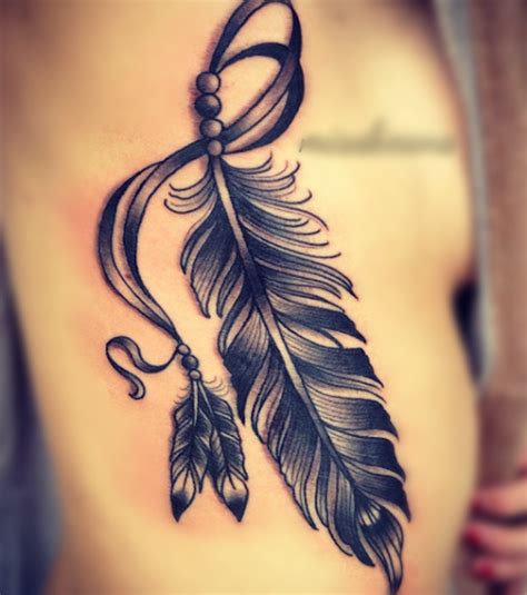 62 Stunning Feather Tattoo Ideas Feather Tattoos Indian Feather Tattoos Tribal Feather Tattoos