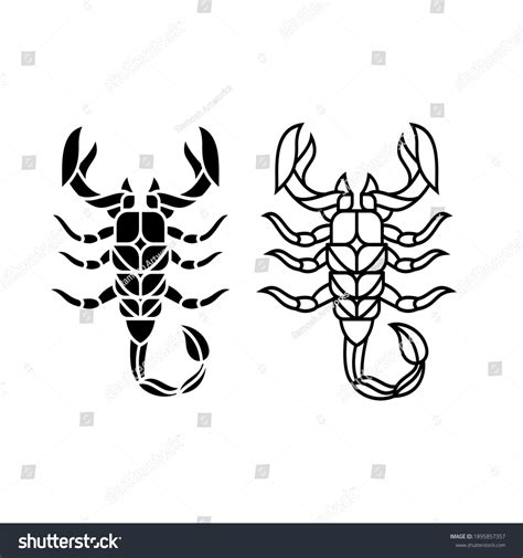 Scorpion Logo Line Abstract Zodiac Sign Stock Vector Royalty Free Shutterstock
