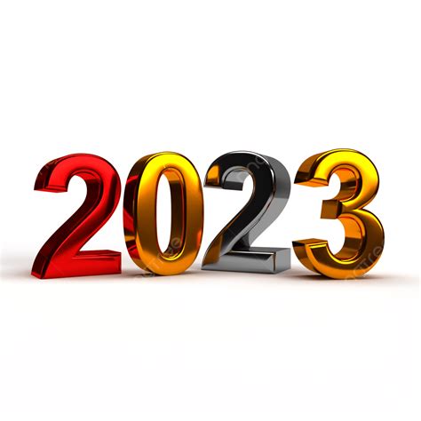 2023 Gold 3d Rendering New Year 2023 Gold 3d 2023 2023 Gold 3d Png