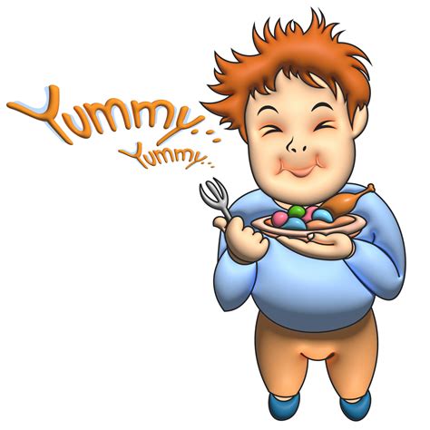 Yummy Boy Cartoon Eating 26803745 Png