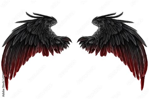 Dark Angel Wings Stock Illustration Adobe Stock