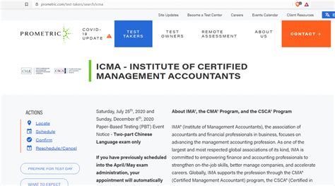 Cma Schedule Guide To Registering A Cma Exam With Prometric
