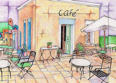 French Cafe Drawing By Dekeart Bullet Journal Icons Cafe Posters Cute
