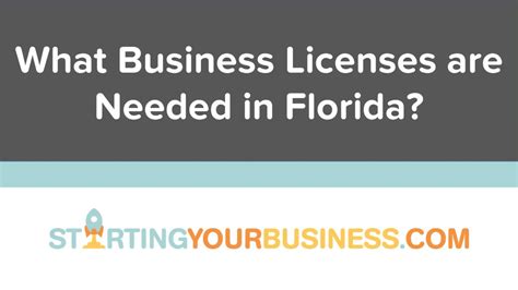 What Business Licenses Are Needed In Florida Starting A Business In