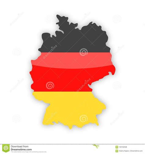 Germany Flag Country Contour Vector Icon Stock Illustration ...