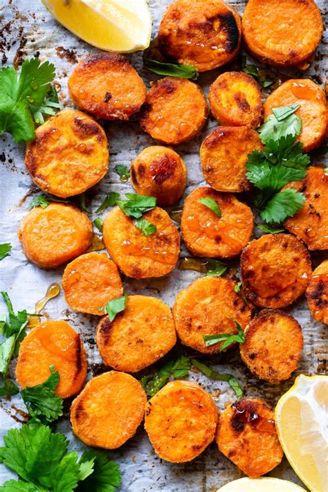 I eat a lot of couscous for lunch. Roasted Tahini Maple Sweet Potatoes Pic - Food Fanatic
