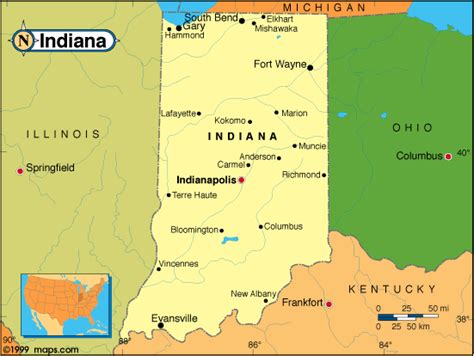 Indiana Base And Elevation Maps