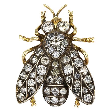 Victorian Diamond Gold Bee Brooch For Sale At 1stdibs Victorian Bee