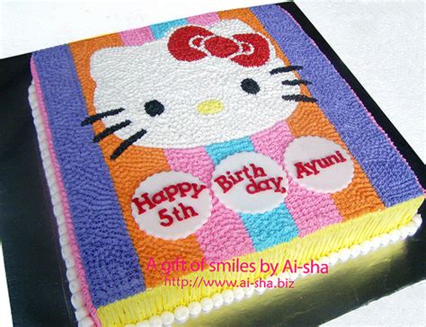 2kg hello kitty design fresh cream cake with mango flavour sponge, fresh mango slices stuffed inside the cream. Birthday Cake Hello Kitty | Kek Harijadi Ayuni | Hello ...