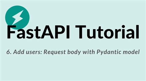 FastAPI Python Tutorial Add Users Request Body With Pydantic Model YouTube