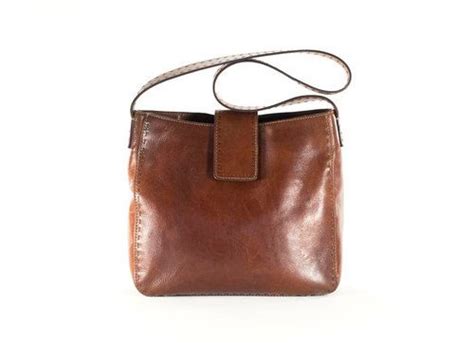 Fossil Brown Leather Bag Structured Carryall By Firegypsyvintage