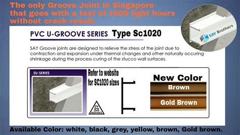 Pvc Groove Joint Say Brothers Building System Pte Ltd