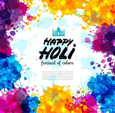 Holi Spring Festival Of Colors Vector Design Element And Sample Stock