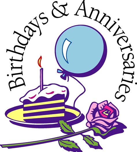 Birthday And Anniversary Celebrations Clip Art Library