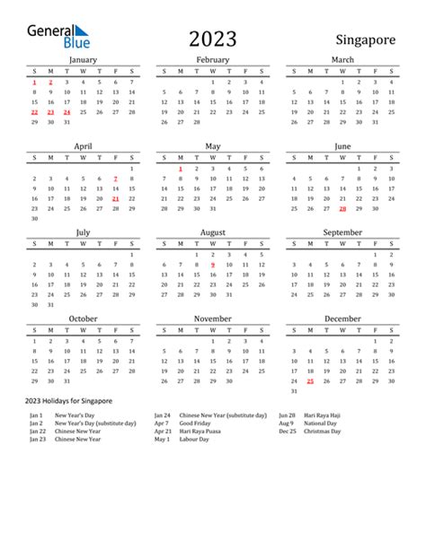 Full Year Calendar 2023 Printable 2022 2023 Editable Calendar Printable