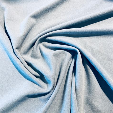 Powder Blue Plain Scuba Stretch Crepe Fabric Dressmaking Fabrics My