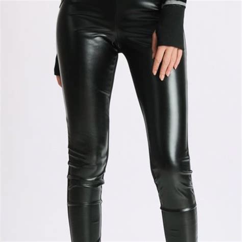 Slim Leather Pants Black Skinny Leggings Black Leather Etsy