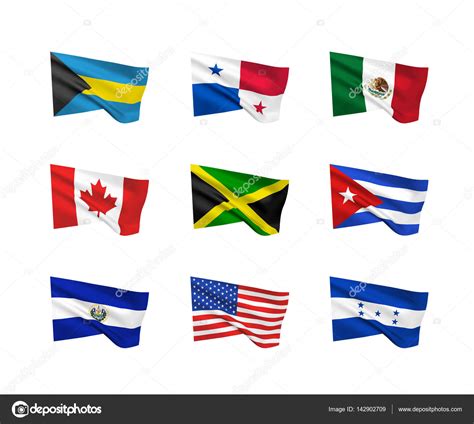 Vector Flags North American Countries Stock Vector By ©mikrobiuz