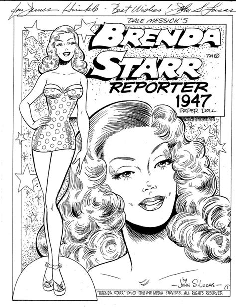 Brenda Starr Reporter Coloring Pages Starr Vintage Comics