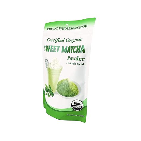 Organic Sweet Matcha Green Tea Powder Cafe Style Blend By Cherie Swee