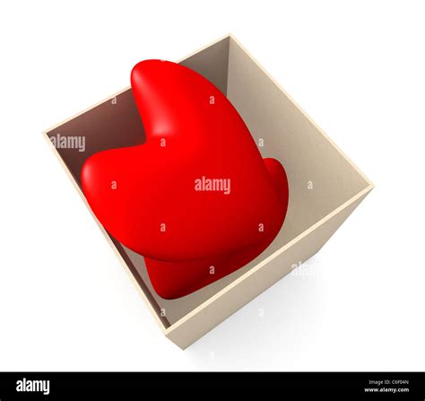 Heart In A Box Stock Photo Alamy