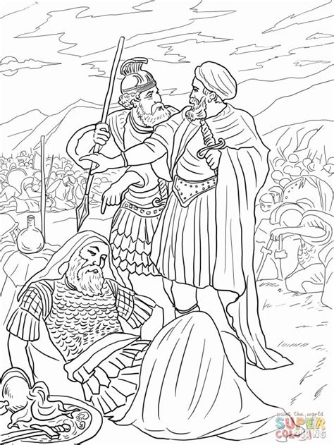 28 David Spares Saul Coloring Page In 2020 Coloring