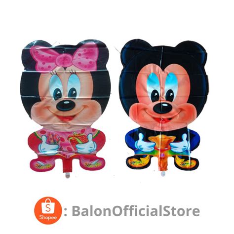 Jual Bos Balon Karakter Mickey Minnie Mouse Besar Dan Mini Shopee