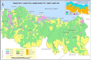 Trabzon Li Arazi Kullan M Kabiliyet S N F Haritas Co Rafya Haritalar