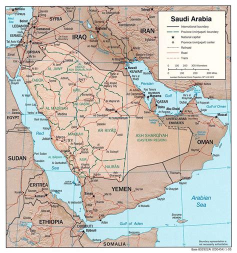 Road Map Of Saudi Arabia
