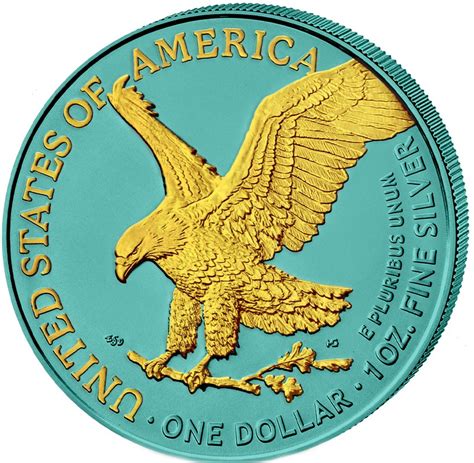 1 Unze Silber American Eagle 2023 Caribbean Blue Auflage 100