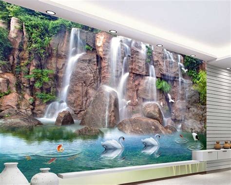 Beibehang 3d Living Room Room Decoration 3d Wallpaper Water Production