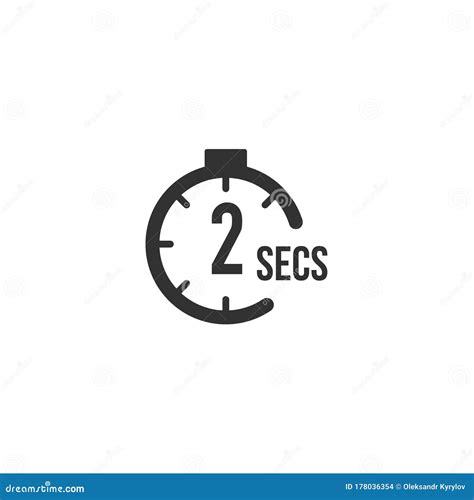 2 Seconds Countdown Timer Icon Set Time Interval Icons Stopwatch And