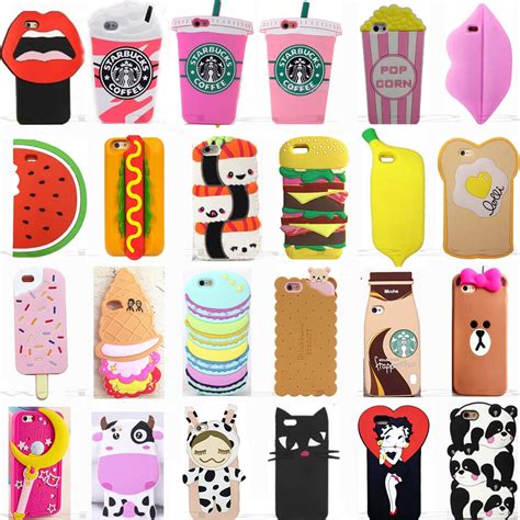 Hot 3d Cool Cute Fahion Sweet Food Soft Silicone Case Cover Skin Back