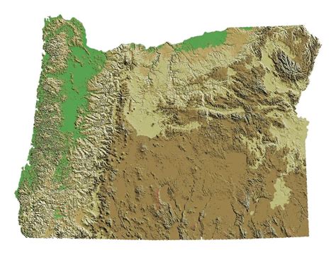 Detailed Relief Map Of Oregon State Oregon State Usa Maps Of The