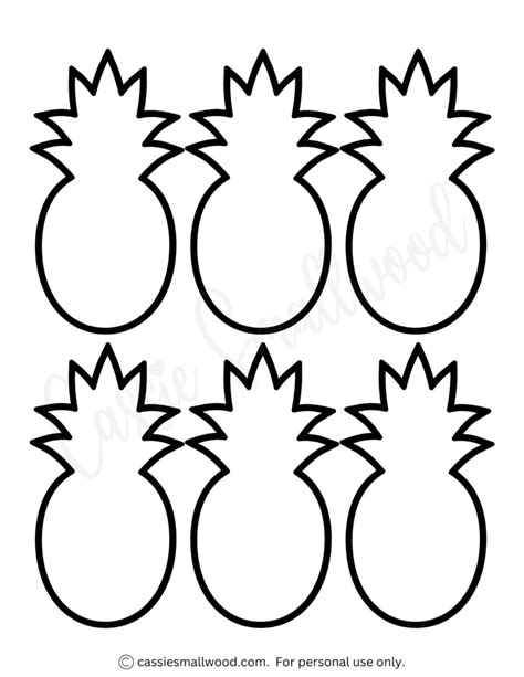 12 Cute Pineapple Templates Free Printable Cassie Smallwood