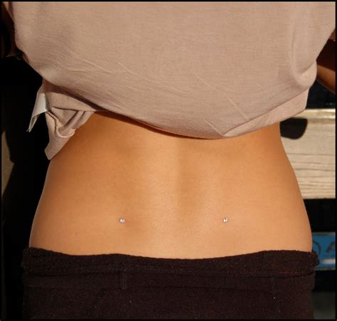 Back Dimple Dermal Probably My Favorite Piercing To Date Back Dermal Piercing Back Dimple