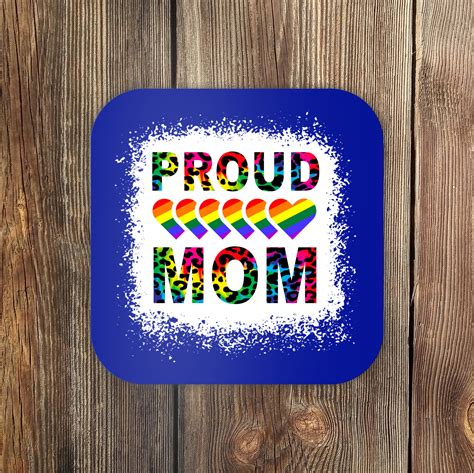 Queer Proud Mom Lesbian Lgbt Pride Lgbtq Month Heart Cute T Coaster